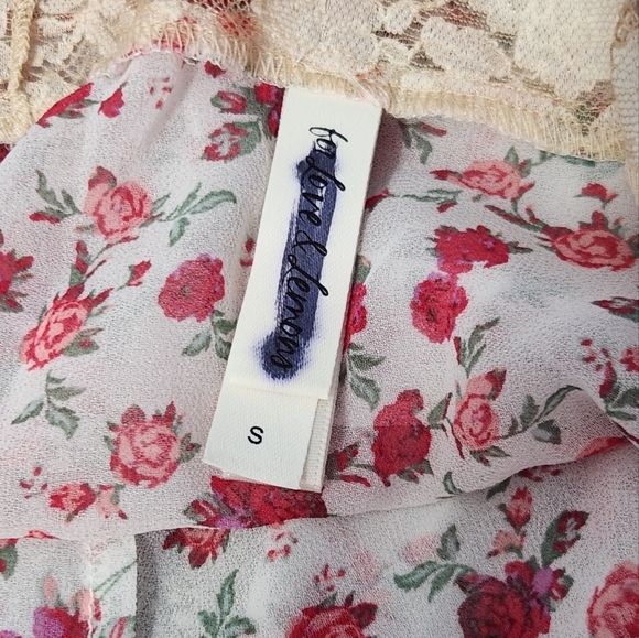 New!For Love and Lemons Lace Trim Robe - Picture 14 of 15